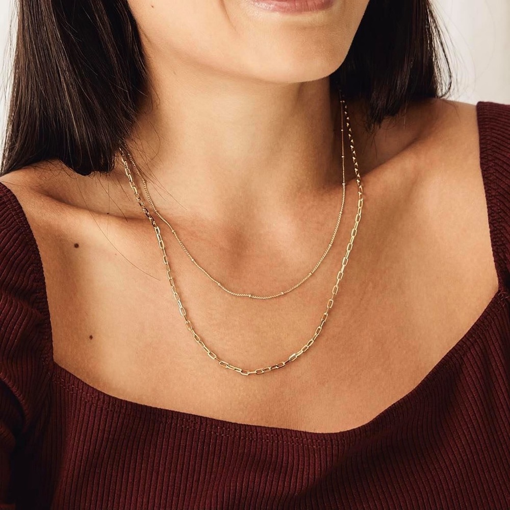 🆕 14K Gold Plated Layering Necklaces by Each Jewels